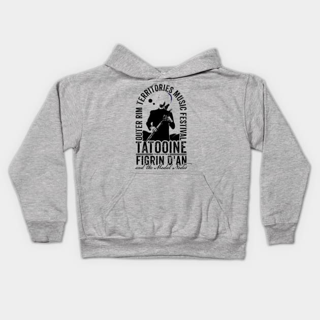 Outer Rim Territories Music Festival Kids Hoodie by MindsparkCreative